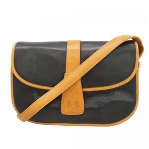 Celine Shoulder Bag, Leather, Black/Brown, Women's